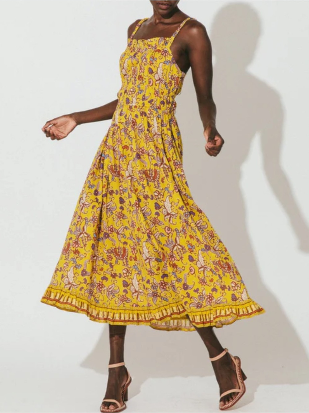 Cleobella Winona Midi Dress Floral Sundress, NEW
